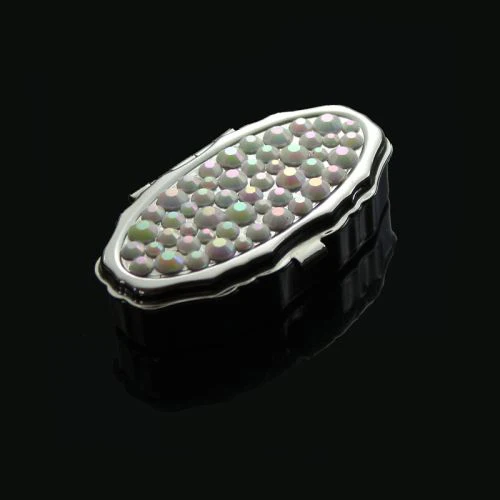 big size cute jewelled metal pill box case lip balm packaging box custom CD-YHD075