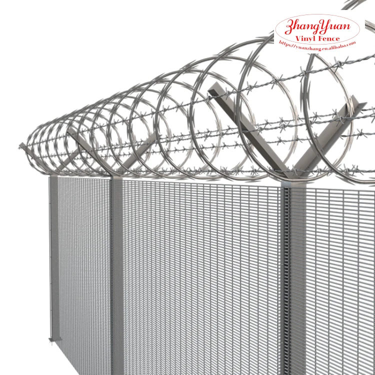Cheap Price PVC powder coated and Galvanized Anti Climb Prison Security Fence