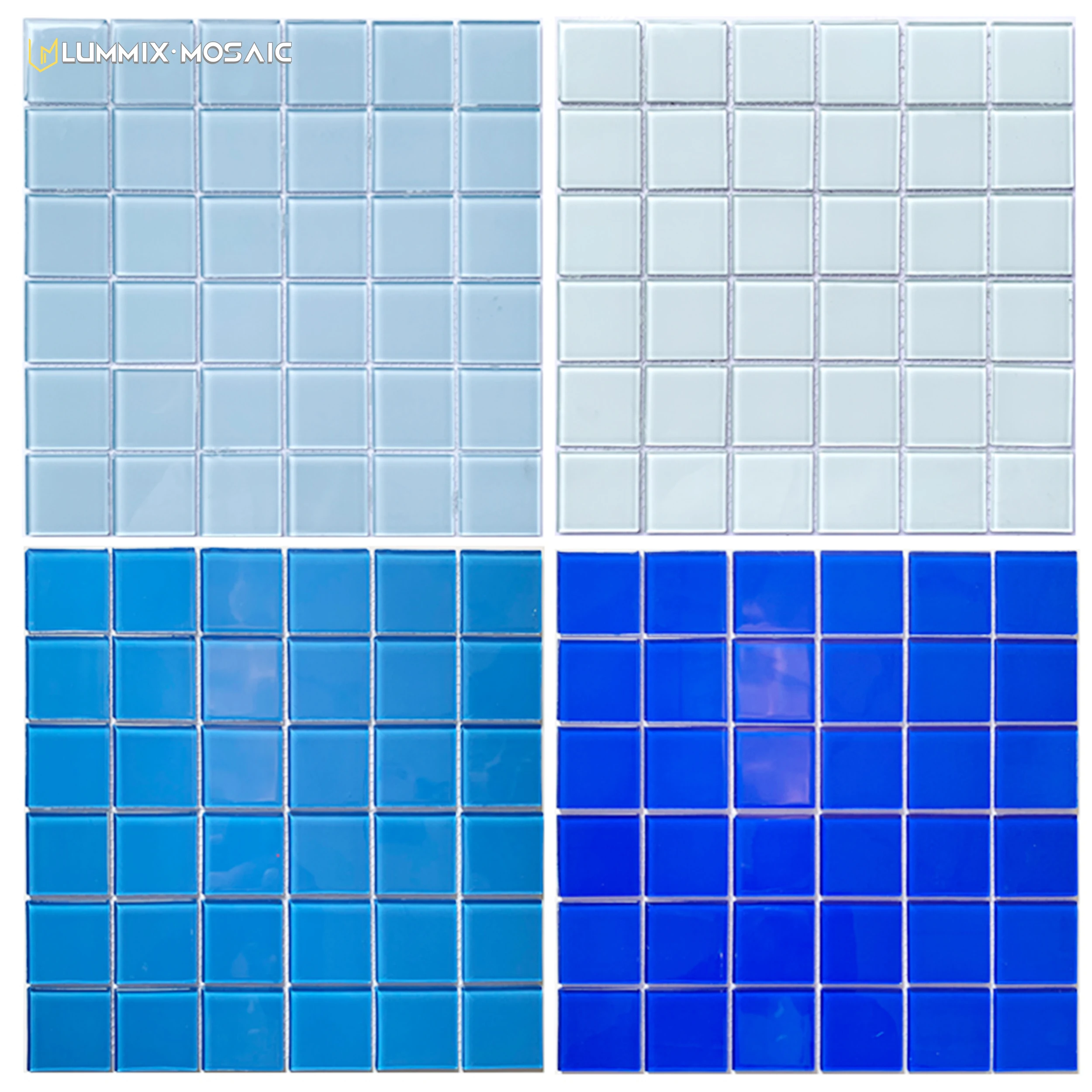 Quality Stability Top Wholesale Outdoor Swimming Pool Glass Non-slip Solid Color Mosaic Tile