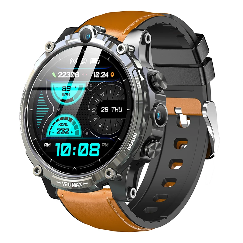 V20 2022 new listed WIFI 4G smart watch ip68 Waterproof smart watch Android 7.1 SIM Card man and lady smart watch