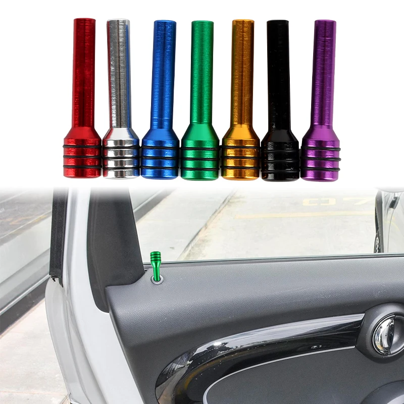 Universal Car Inner Auto Interior Trim Aluminum Door Security Lock Pin Pull Rod Bolt Knob Button Cover