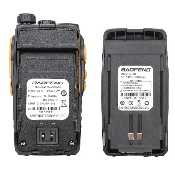 BAOFENG UV6R Dual band VHF UHF ham Radio Baofeng High Power Baofeng UV-6R Walkie Talkie