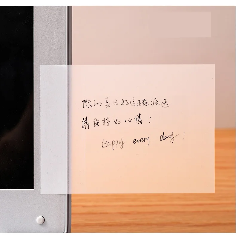 Wholesale Simple Transparent Self-Adhesive Sticky Notes Small Notebook for Students and Office Note-Taking Pastable Note Paper