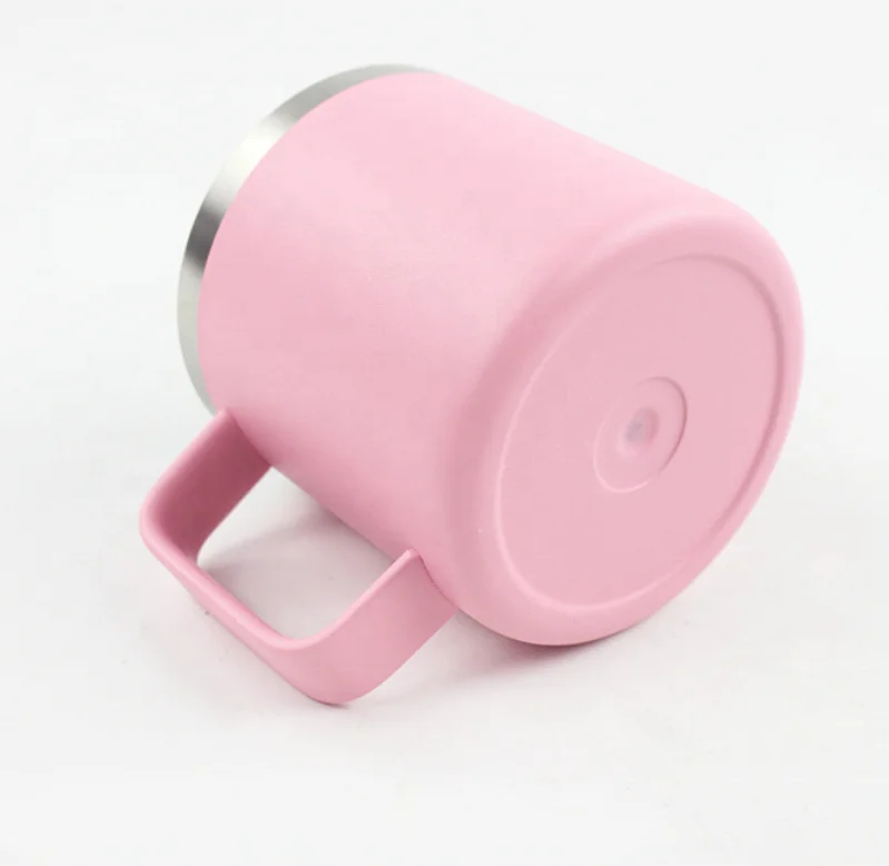 Custom logo cheap insulated Stainless Steel coffee vacuum camping vacuum mug  with lid