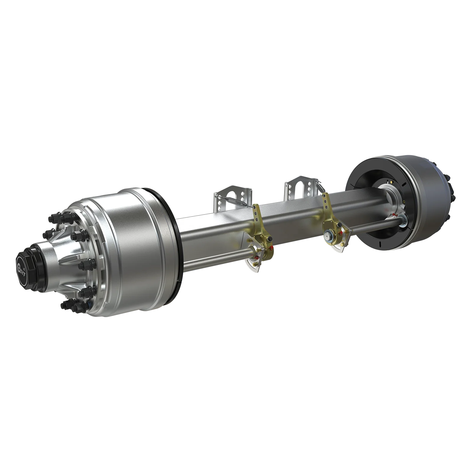 American Fuwa Type Axles 2205MM 16T Trailer Parts Square Inboard Drum Axle For Truck Semi Trailer