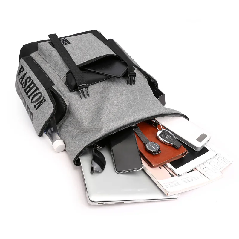 OEM Unisex Flip Backpack Zipper Closure Wear-resistant Polyester Strap Great Students Travelers Locking Computer Bag Great Value