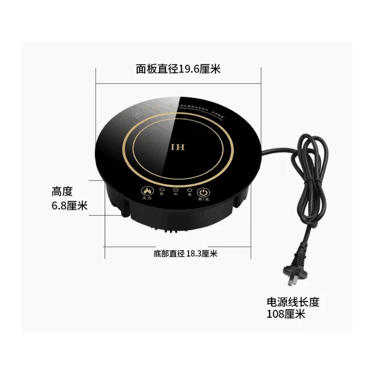 2000w 3000w 1 burner 2 burner undermount hidden induction cooktop invisible