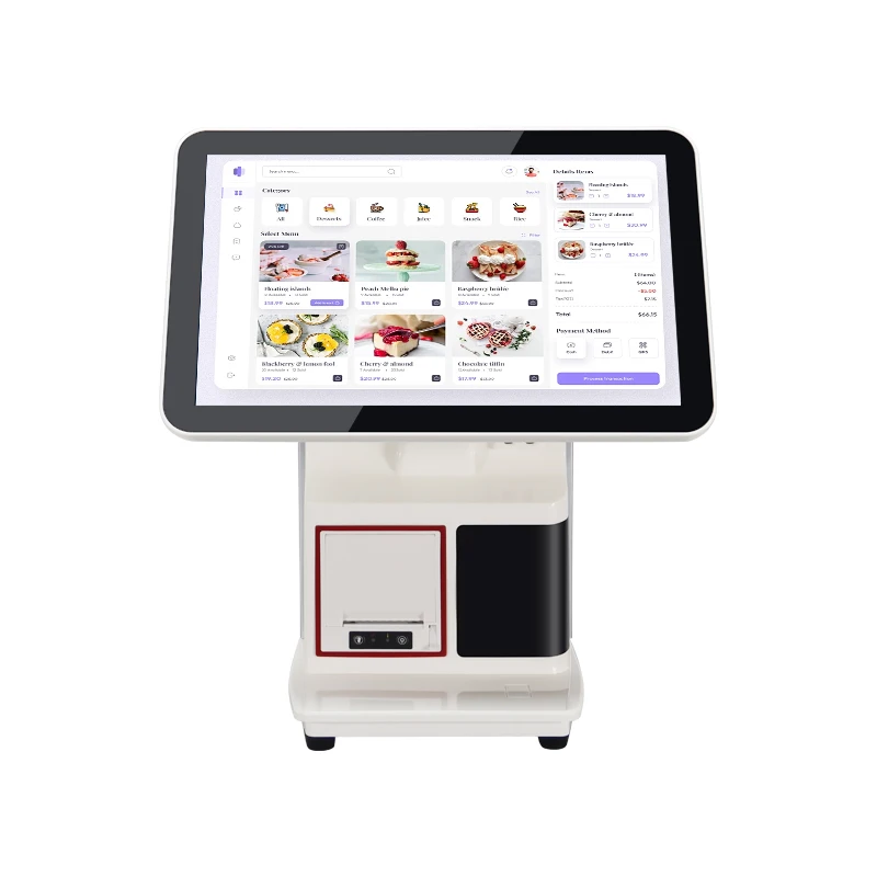 15.6inch Dual touch Screen android system All in one terminal Cash Register payment billing pos machine with printer