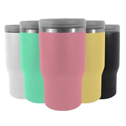 Outdoor Drinking Stainless Steel Insulated SS Can Cooler 2 in 1 Beer Can Tumbler Universal Can Cooler With Opener