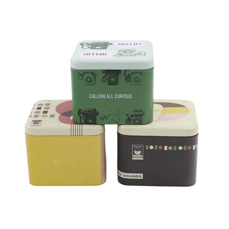 watch tin box Jewelry boxes square gift tin box