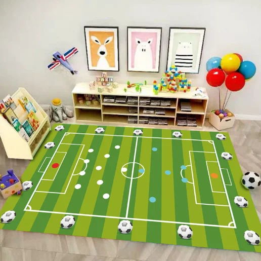 Индивидуальный размер безопасный прямоугольный Забавный домашний мультяшный детский коврик для ползания Детская комната Ковер