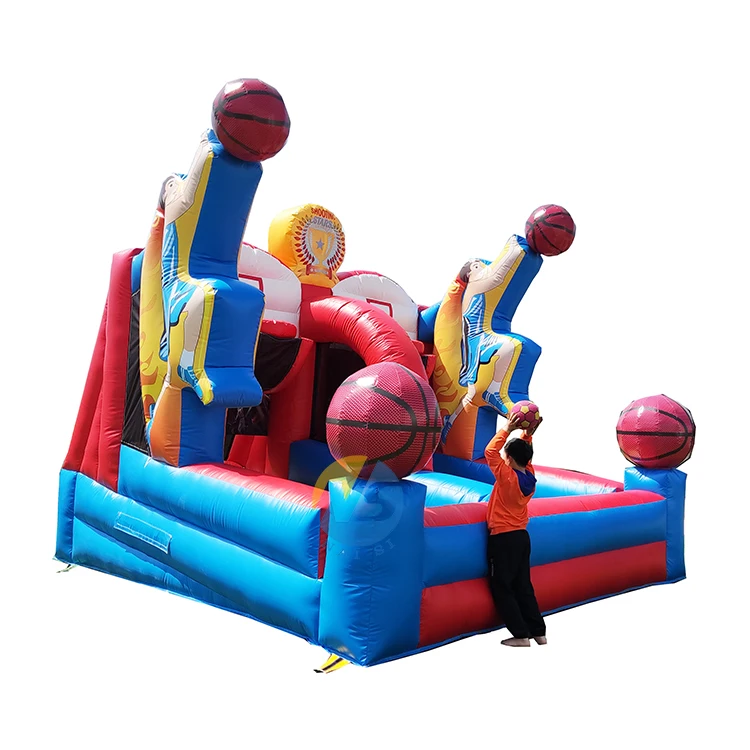 2 In1 Interactive Inflatable Shooting Stars Basketball Shootout Game
