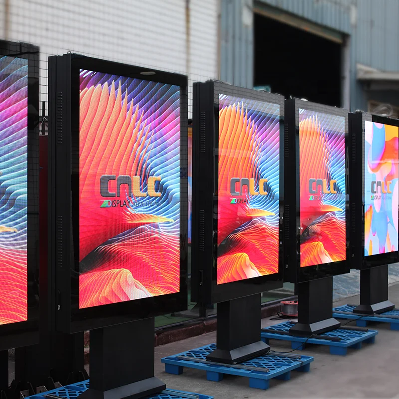 Outdoor Aluminum Profiles Digital Signage And Displays 3d Anti Glare Led Billboard Outdoor Advertising Lift Off Door