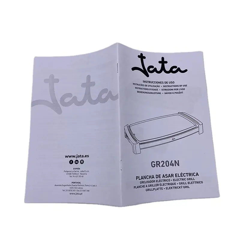 Paper Flyer Brochure Booklet Hot Sale Certified New Instruction User Manual Printing Wholesale Custom A4 Customized Promotion