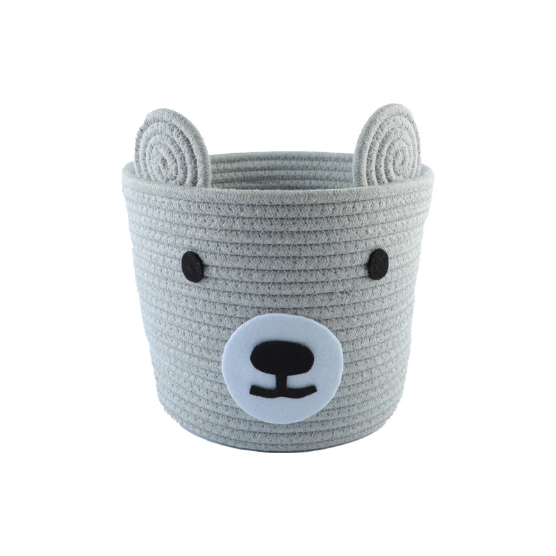 Wholesale Multiple Specifications Baby Cute Woven Basket Cotton Rope Storage Baskets