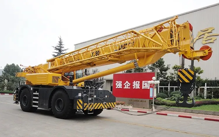 Chinese Manufacturer Sale New Rt80 80 Ton 80ton Mobile Telescopic Boom Rough Terrain Truck Crane Best Price