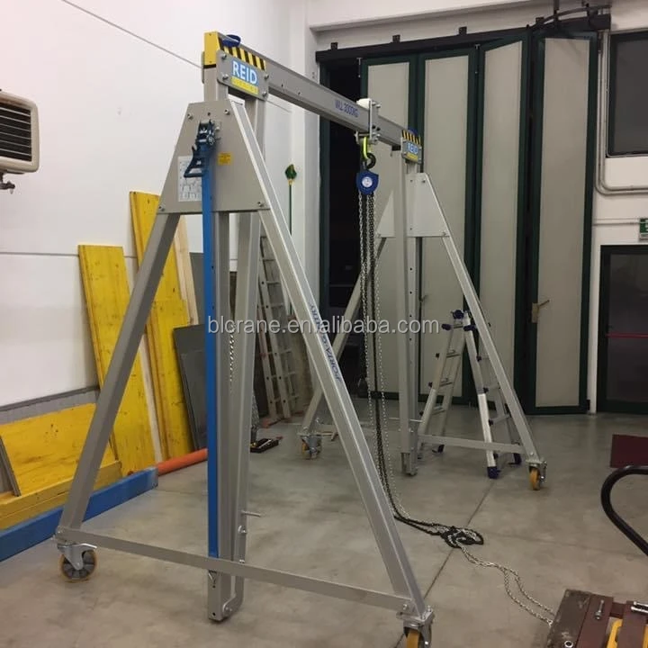 1t 2t 3t 5t Capacity Customized Adjustable High Efficiency Mobile Aluminium Mini Gantry Crane with remote control
