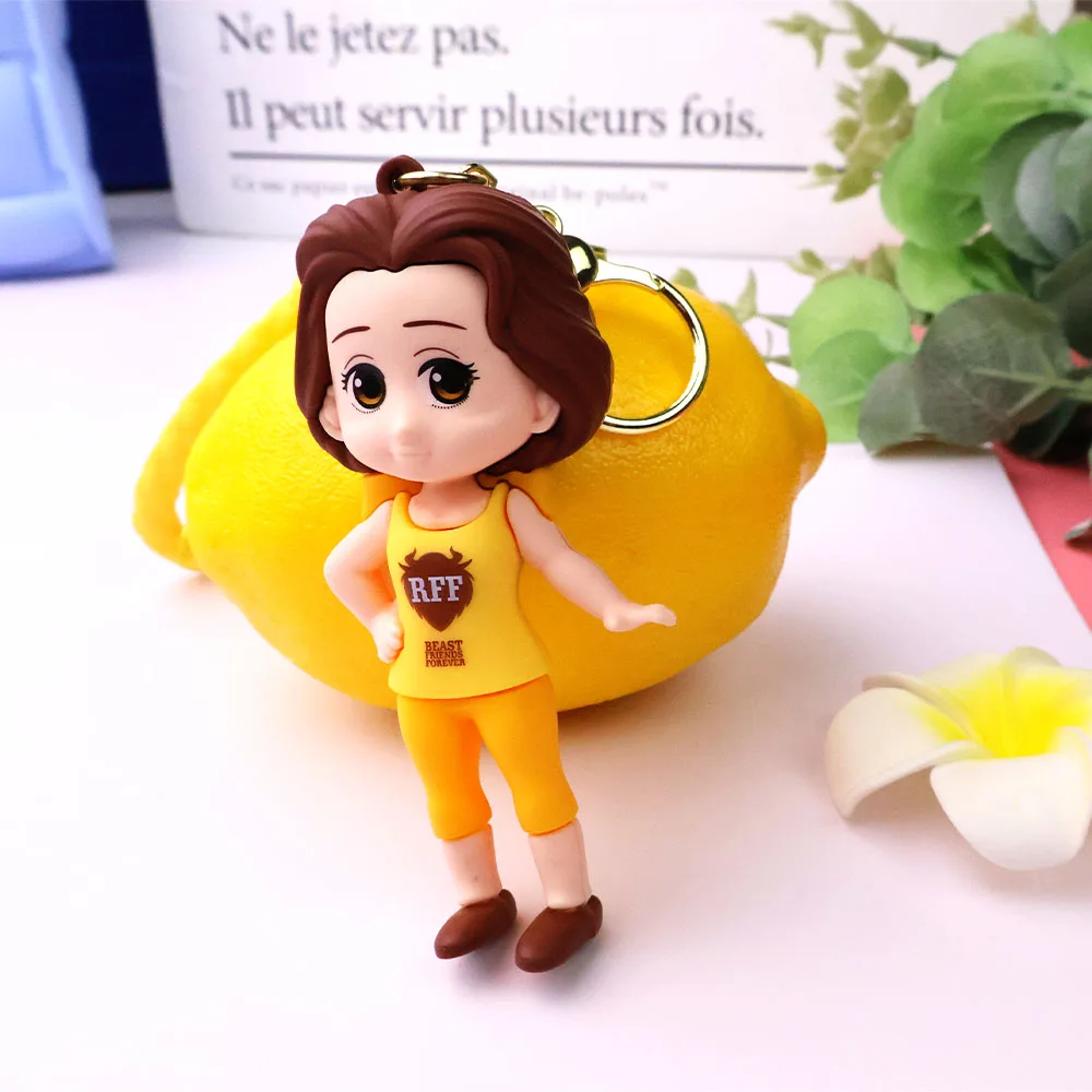 Girl Princess Keychain Cute anime keychain, Fairy tale lady purse handbag decoration bag 3D keychain