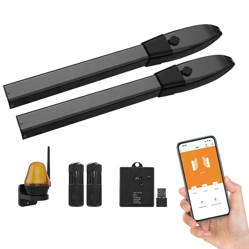 Hot Sale Modern Factory Price Customized Size Fingerprint Gate Opener Swing Arm Gate Opener With Gate Lock