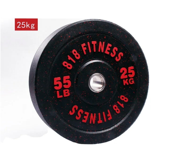 Wholesale Hot Sale Gym Barbell Hi-Temp Weight Crumb Rubber Bumper Plates Weightlifting Plates With Color Dot Kg Lbs Pounds