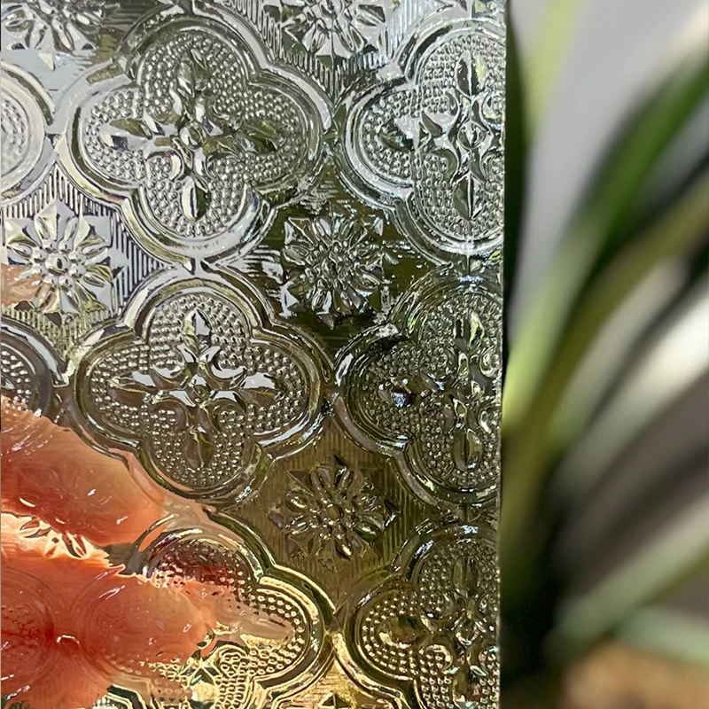 Factory price clear rib patterned glass partition for indoor and outdoor patterned glass for door glass