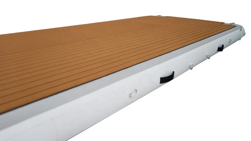 customized drop stitch DWF durable non slip inflatable water floating dock deck platform with water bag