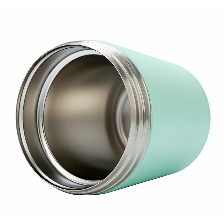 16oz stainless steel double wall vacuum insulation ice cream can cooler pint cup reuse container keep ice cream frozen