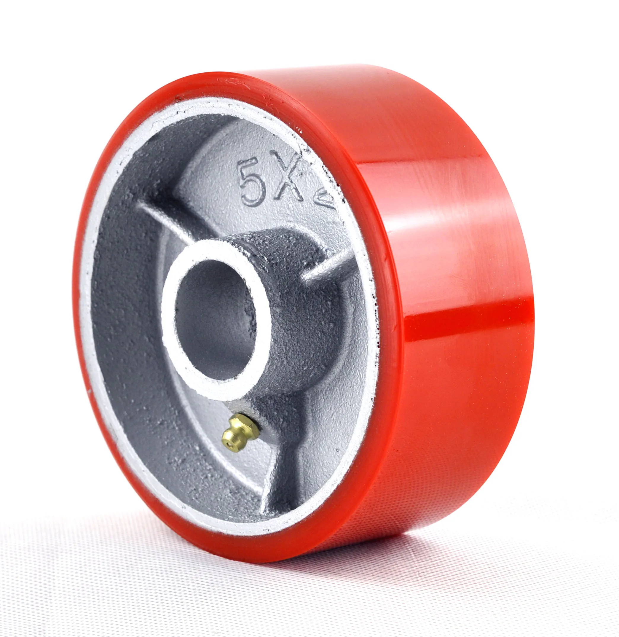 Source factory products 5X2 heavy duty Roller bearing Iron core polyurethane caster wheel