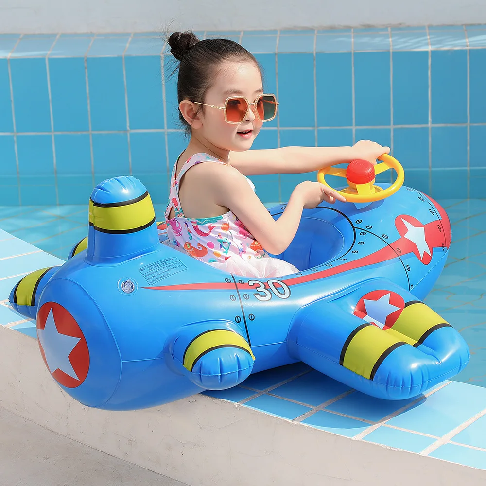 Factory Price Hot Sale Inflation Baby Airplane Float Baby Seating Swimming Pool Ring