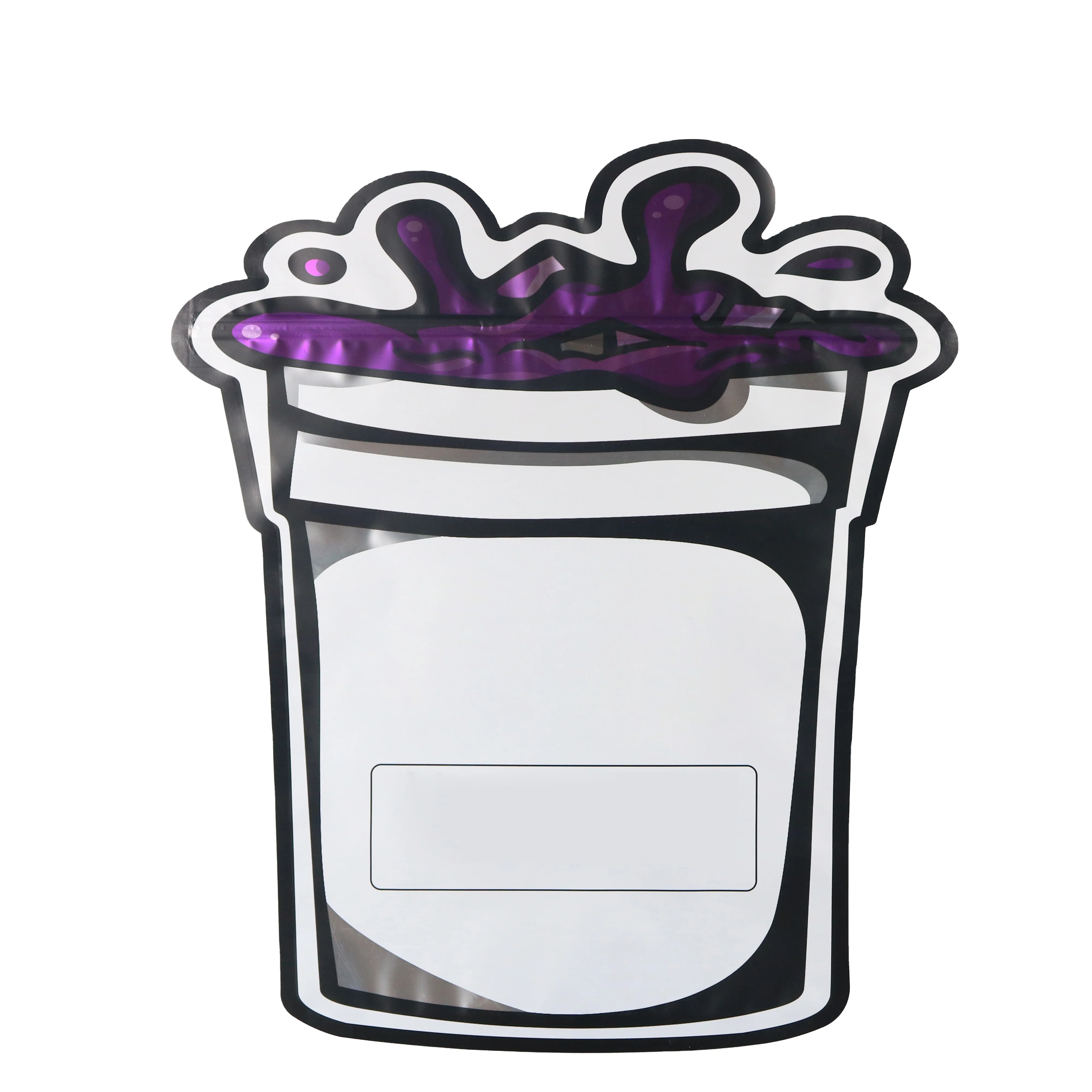 Custom Logo round shape mylar bag 3.5g smell proof  Recyclable Zipper Seal  ready to ship stock bag