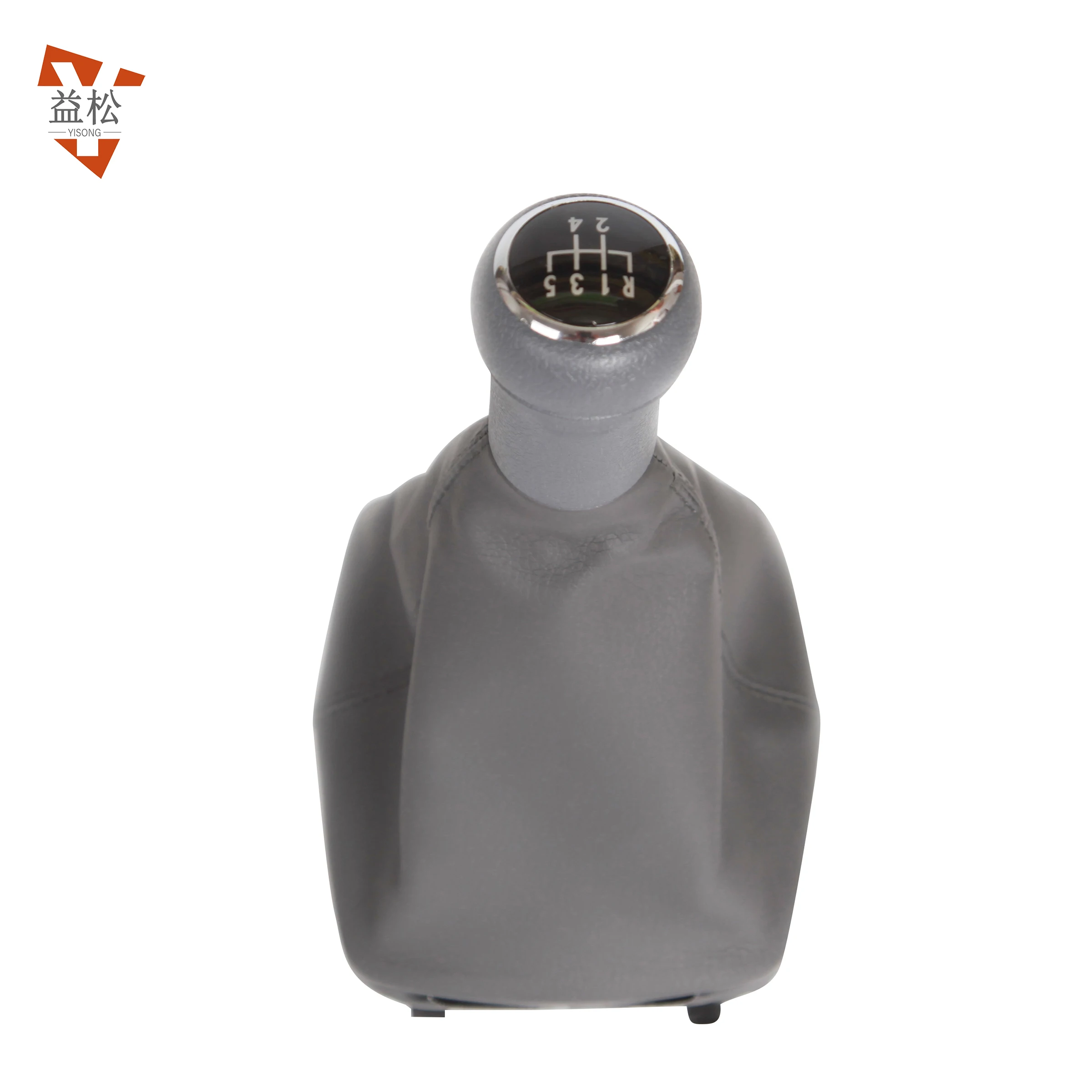 Manufacture auto parts car accessories gray/beige 5 speed leather car gear shift knob dust boot cover universal for VW POLO