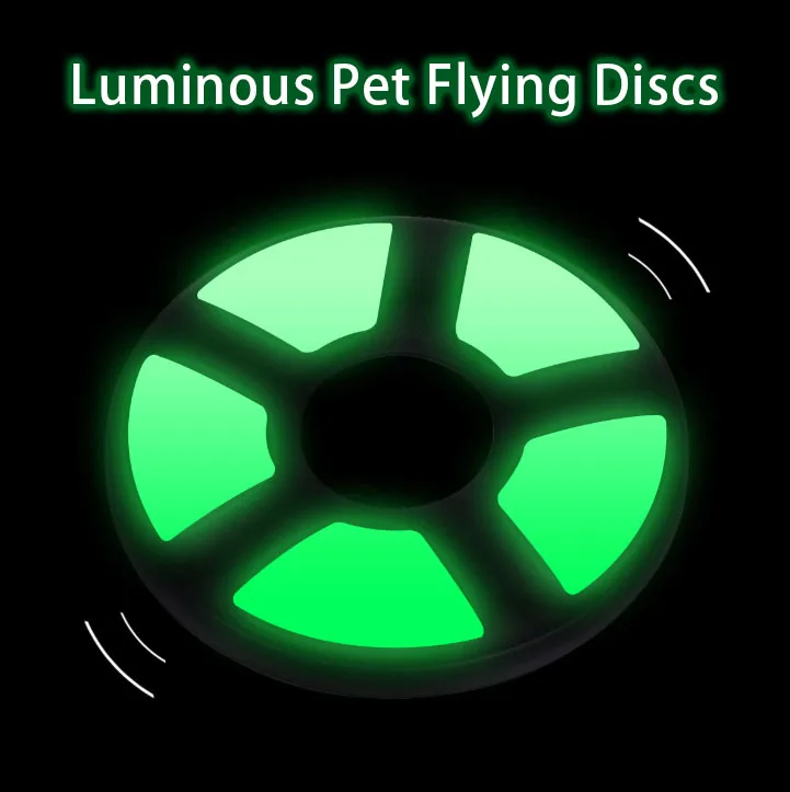 Pet Toy Natural Silicone Throwing Nibble Toy Training Toy Can Glow At Night Dog Flying Discs