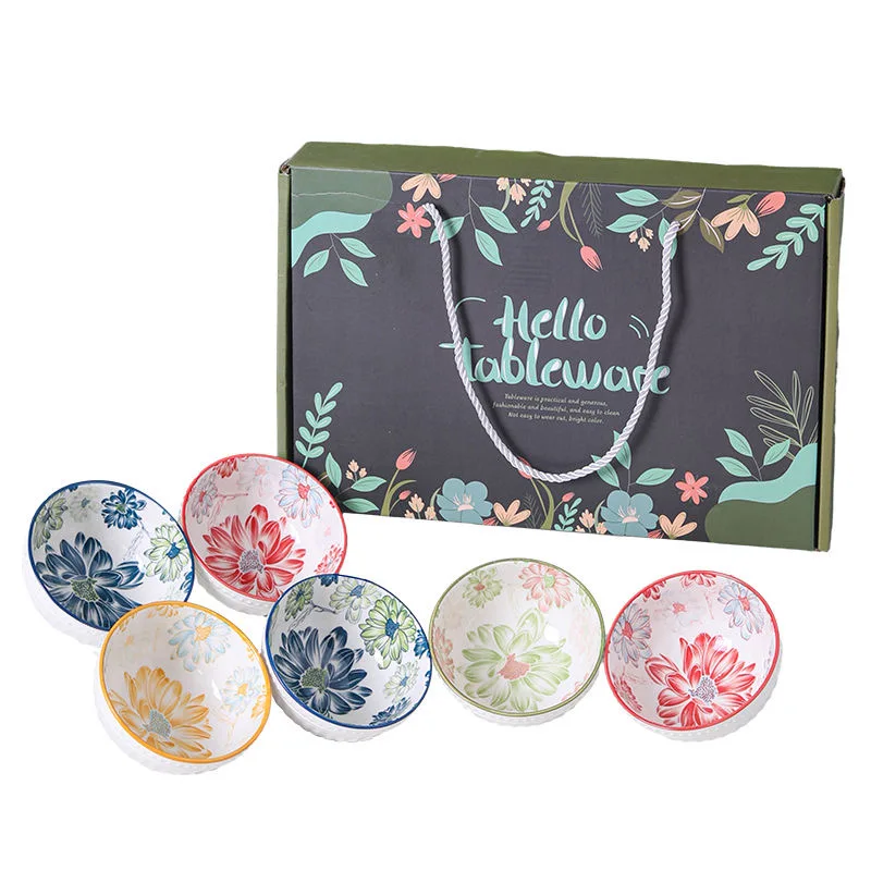 Restaurant Hotel Hot Sale serving ceramic bohemia bowls set