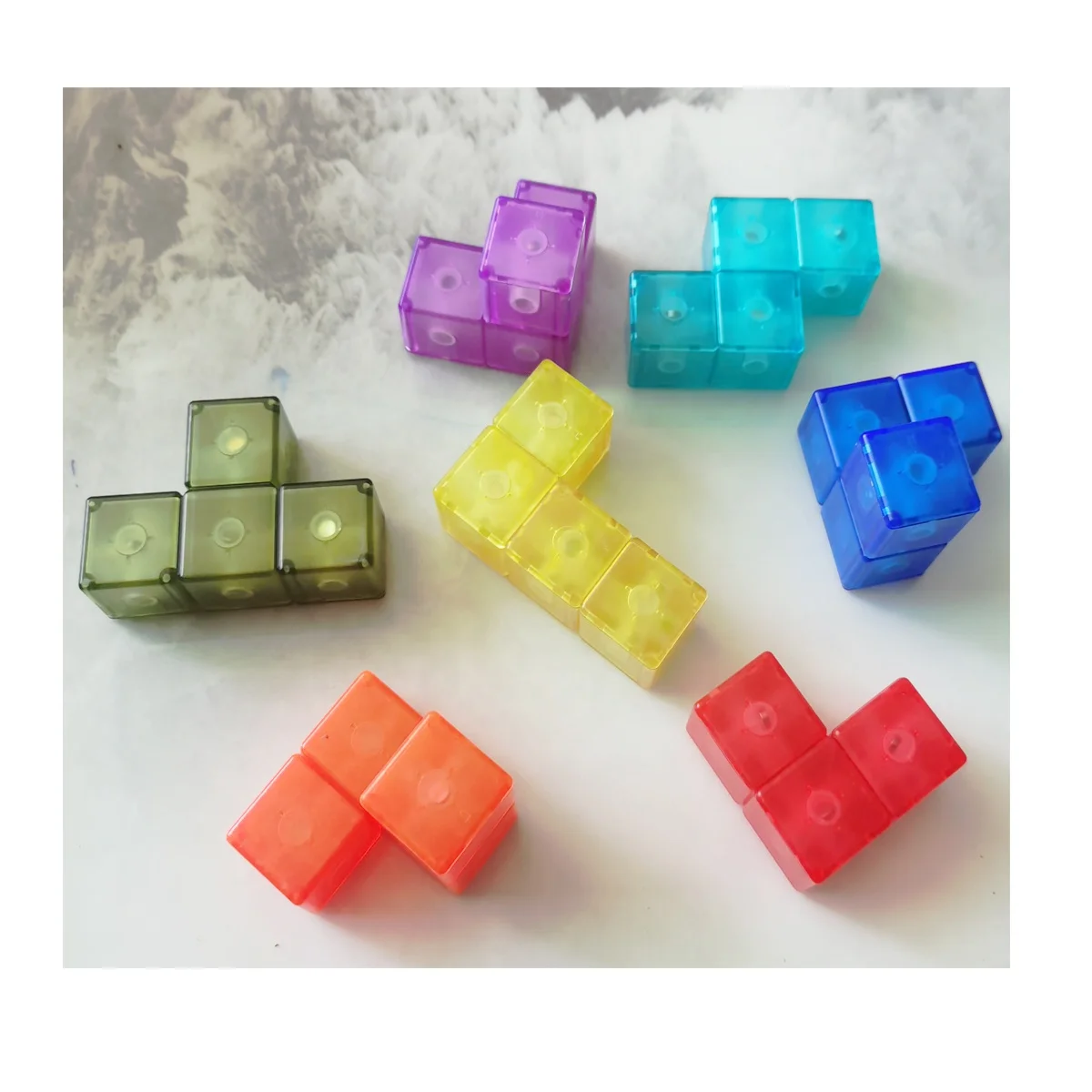 2024 Kids Magnetic Toys,Creative Plastic Magnetic Cube 3D Puzzle Toy, DIY Building Block Toy Shape Matching Educational Toys
