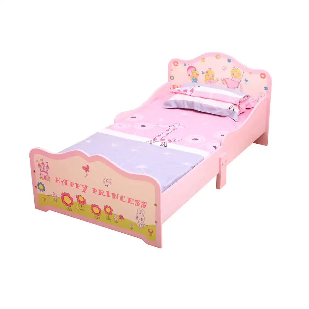 RC304 Fancy Pink Girl Car Bed For 190*90CM Mattress, High Quality Princess Bed, Princess Carriage Bed