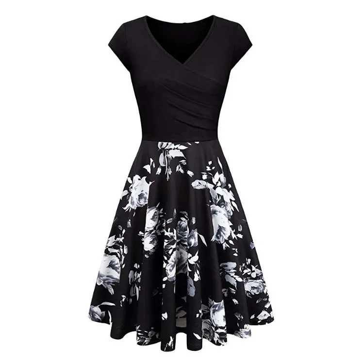 Woman Clothing Clothes Wholesale Summer Flower Dress Women