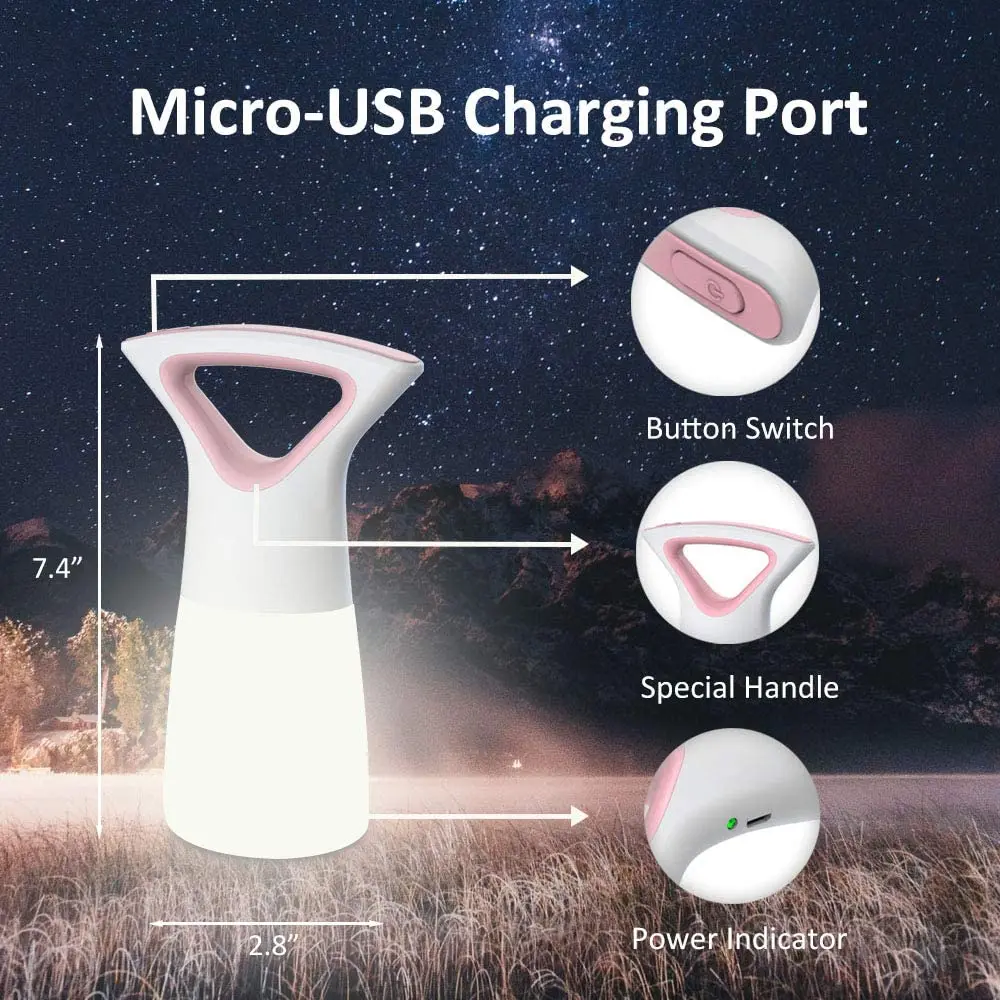  Портативный светодиодный светильник с регулируемой яркостью 12 В USB перезаряжаемый фонарь для