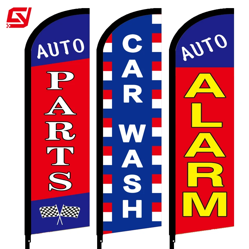 Promotion Custom Feather Beach Flag High Quality Outdoor Advertising Decoration Banner Flags For Tires Sale