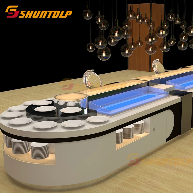 Роскошный коммерческий холодильник для бара и салата, Современный Дизайн Прилавка для суши в отеле