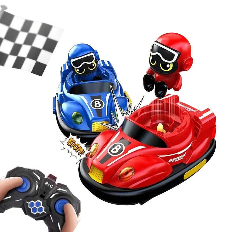 New Electric Road Rage Rc Speed 2 Player Mini RC Head Battle Bumper Car Toy Remote Control Ejector Set For Kids