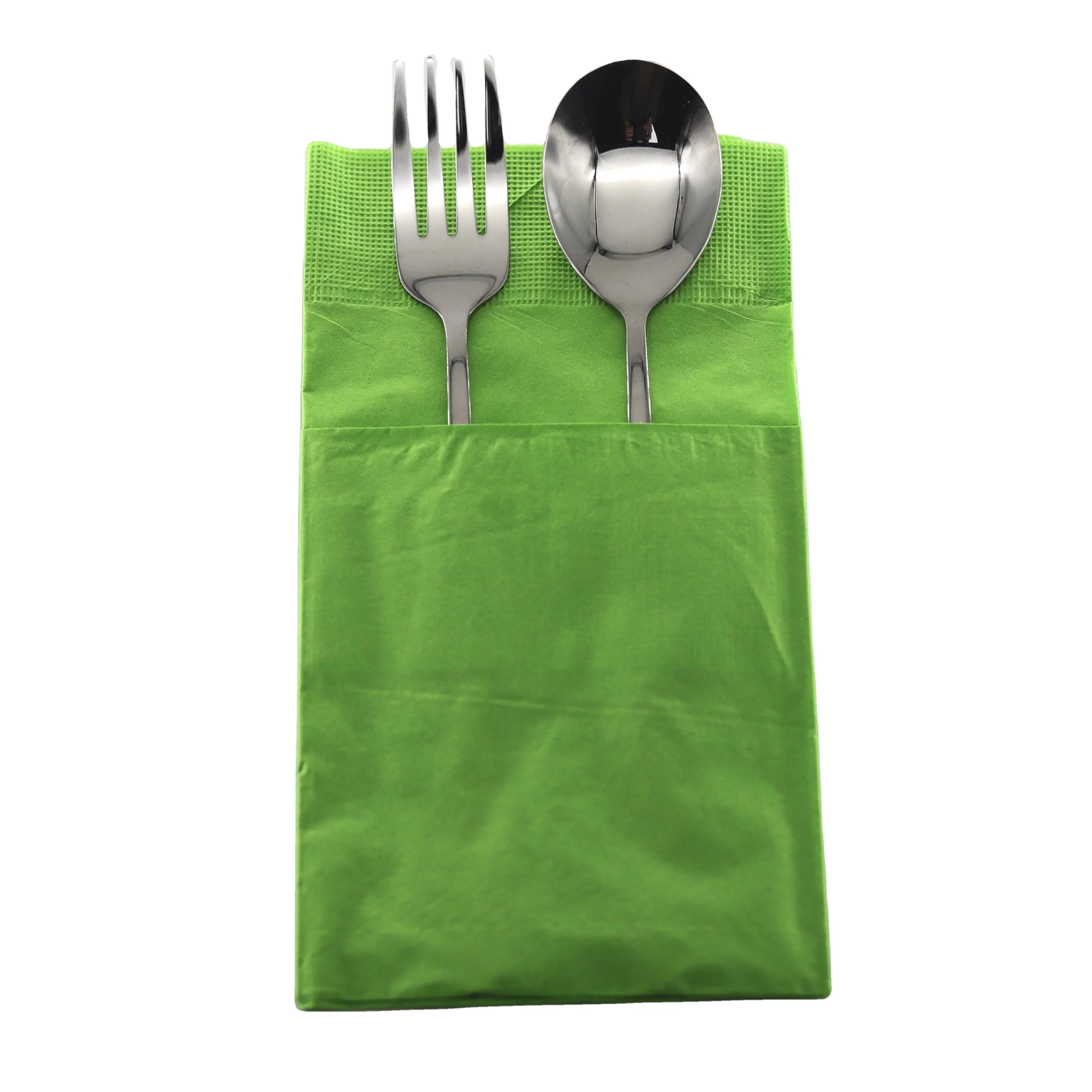 2ply 42x40 cm Premium Quality Luxury Paper Napkins 1/8 Fold For Hotel Restaurant Cutlery pocket paper Napkins natural wood pulp