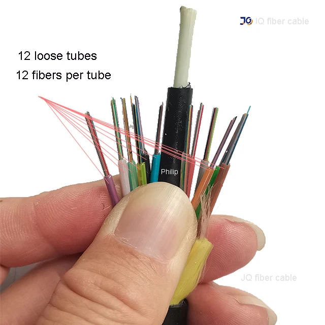 aramid yarn outdoor aerial all dielectric self-supporting span 100m  fibra optica 144 hilos ADSS  fibra optics cable
