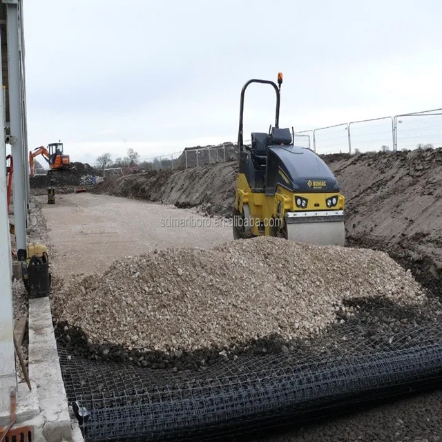SDM Geogrid Plastic Geogrid PP Plastic Biaxial Geogrid for Subgrade Stabilization