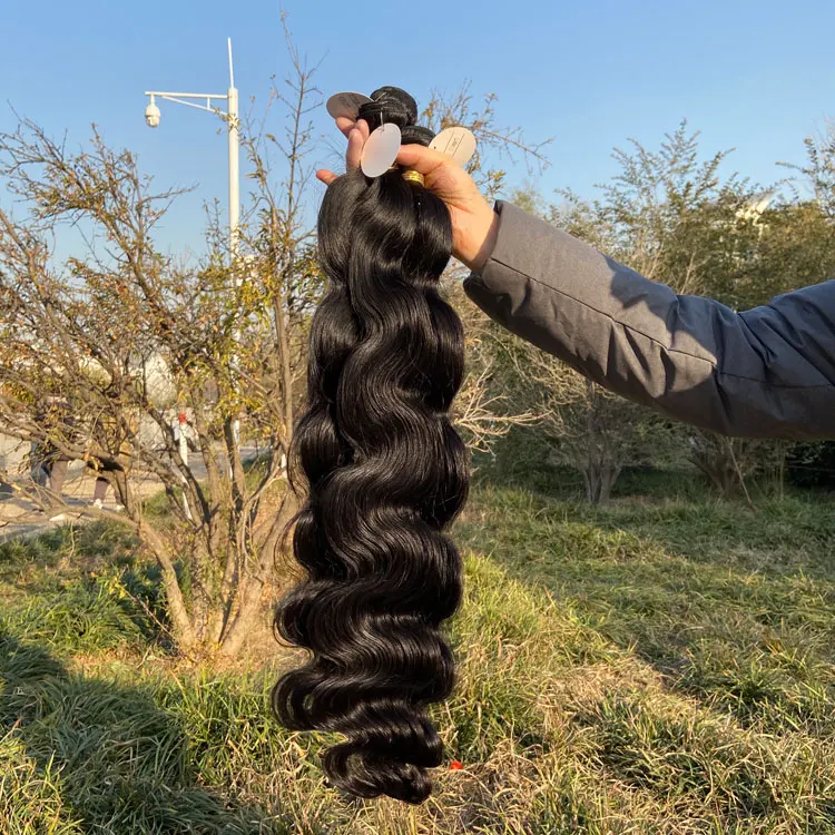 Free Sample Indian Peruvian Brazilian Cuticle Aligned 40 12A Raw Virgin Body Wave Hair Bundles Human Hair Vendor Hair Extension