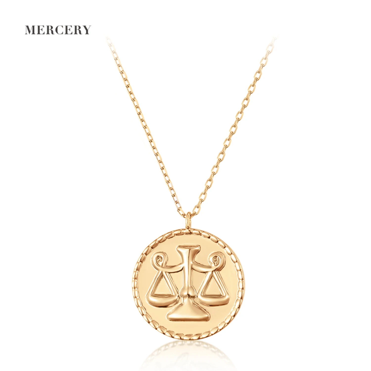 Mercery Jewelry 14K Solid Gold Necklace Fashion Classic Style 2022 New Arrivals Unisex Pendant Necklace