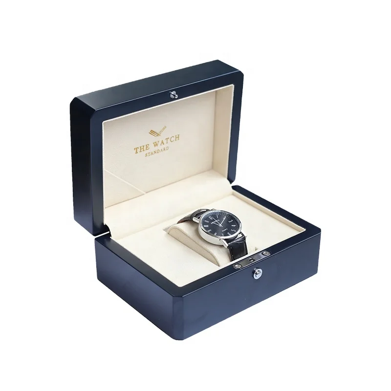 Custom Design New Arrival Luxury Wooden Watch Packaging Gift Box High Quality Watch Display Storage Box Single Watch Box