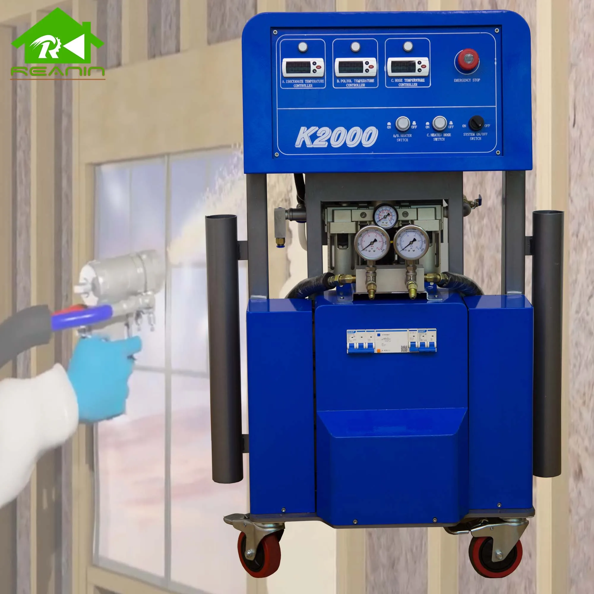 Reanin-K2000 системы защиты стены полиуретановое распылительное пенопластовое оборудование для изоляции