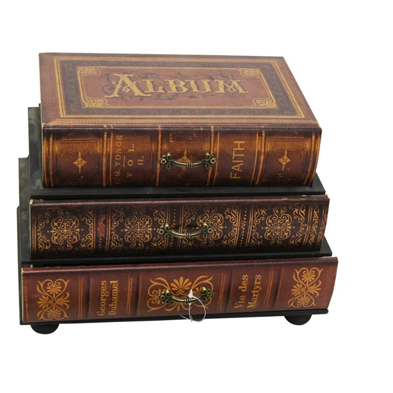 Antique 3-5 Cabinet Drawers Wood  and Pvc Printing  Living Room Cabinet and Bedroom Furniture Nightstands Bedside Table