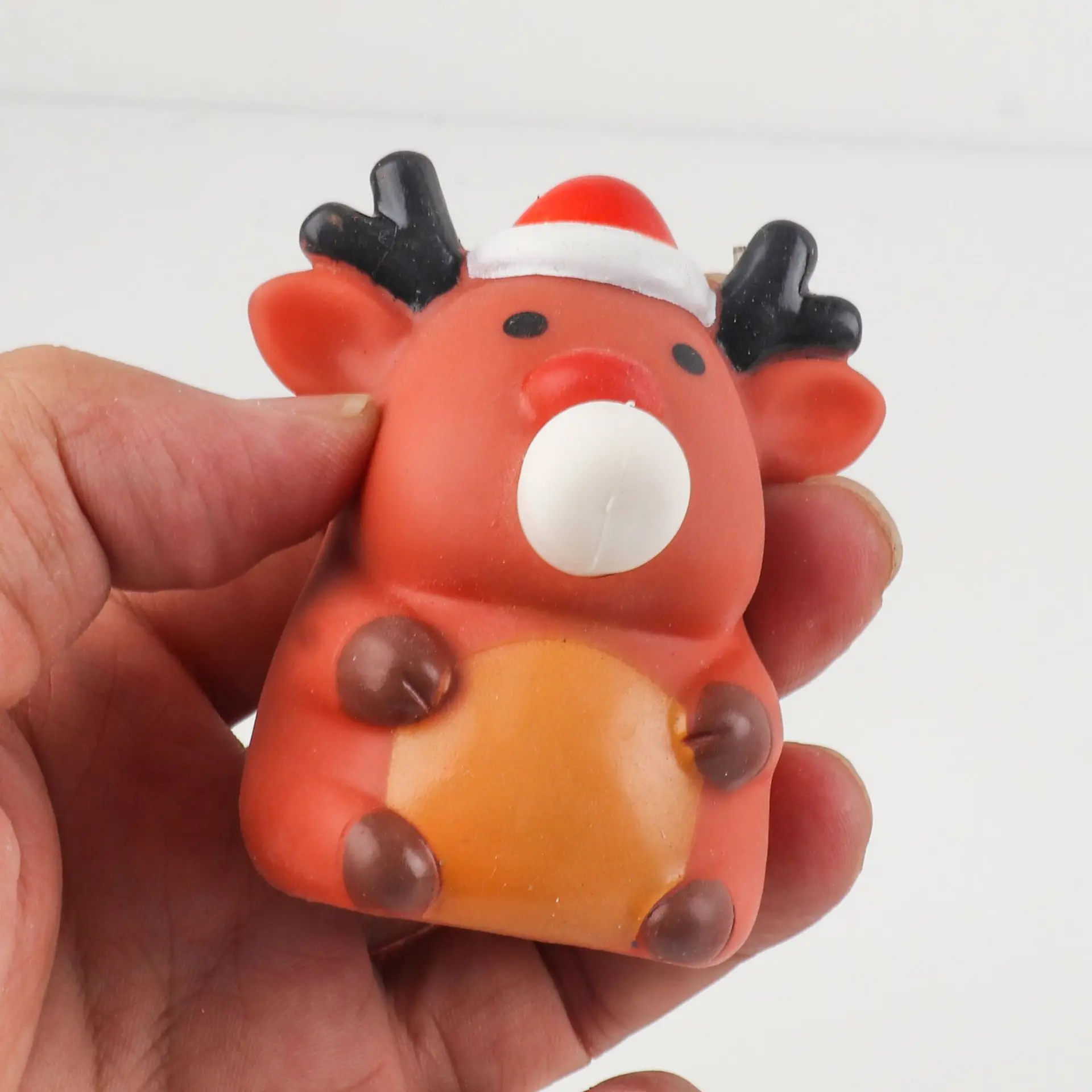 Christmas Blowing Bubbles Santa Cute Squeeze Fidget Toy Gift Box Soft Claus Snowman TPR Stress Relief Squeeze Toy Set For Kids