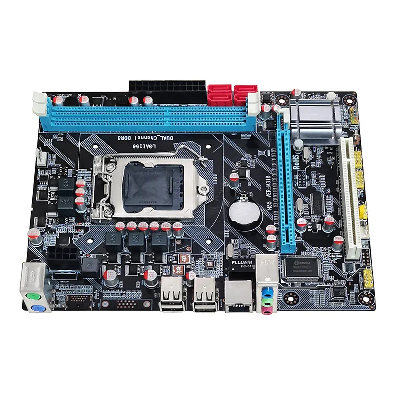 OEM Computer motherboard 1156 pin P55 desktop computer motherboard DDR3 memory support i3 530 i5 750 660 CPU